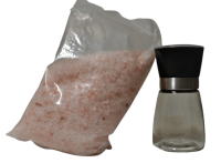 Kristallsalz Granulat - nicht jodiert, 1 Kg Typ Himalaya inklusive Salzmühle