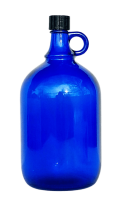 2 Liter Glasballonflasche -  blau