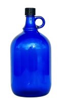 2 Liter Glasballoflasche -  blau